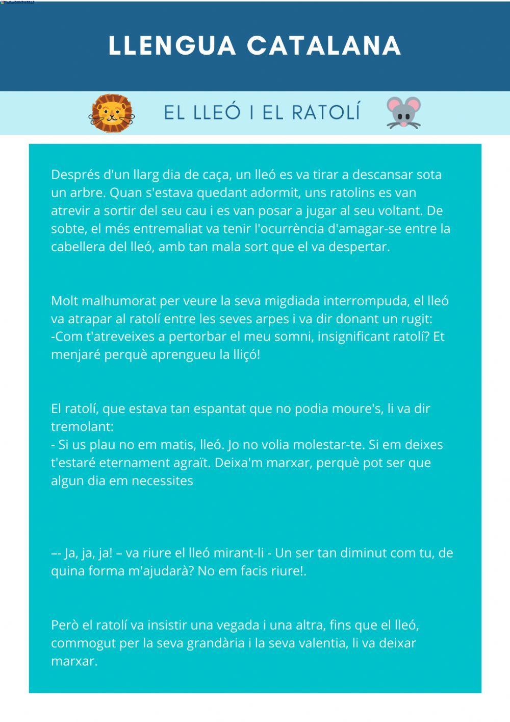 El lleó i el ratolí