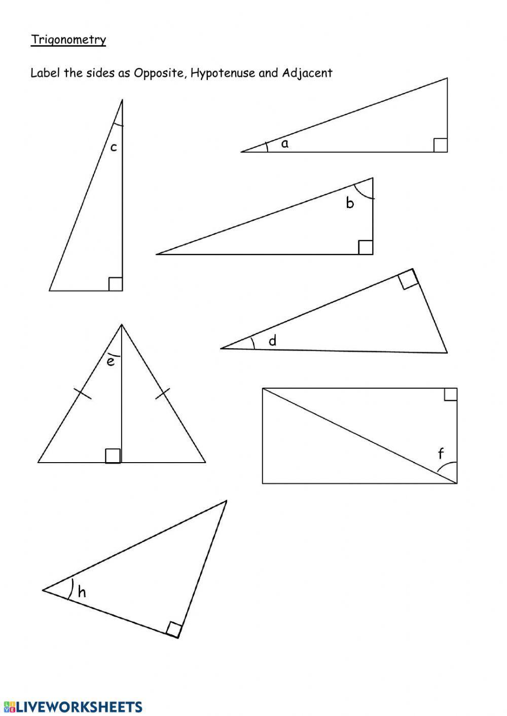 132153 label sides in right angle triangles mercia