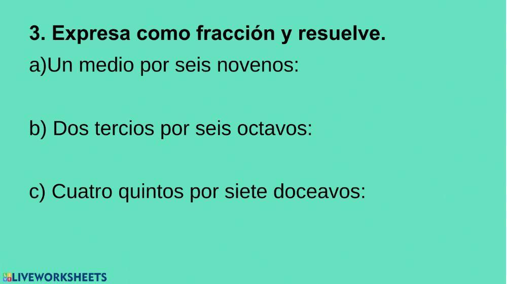 Multiplicación de fracciones