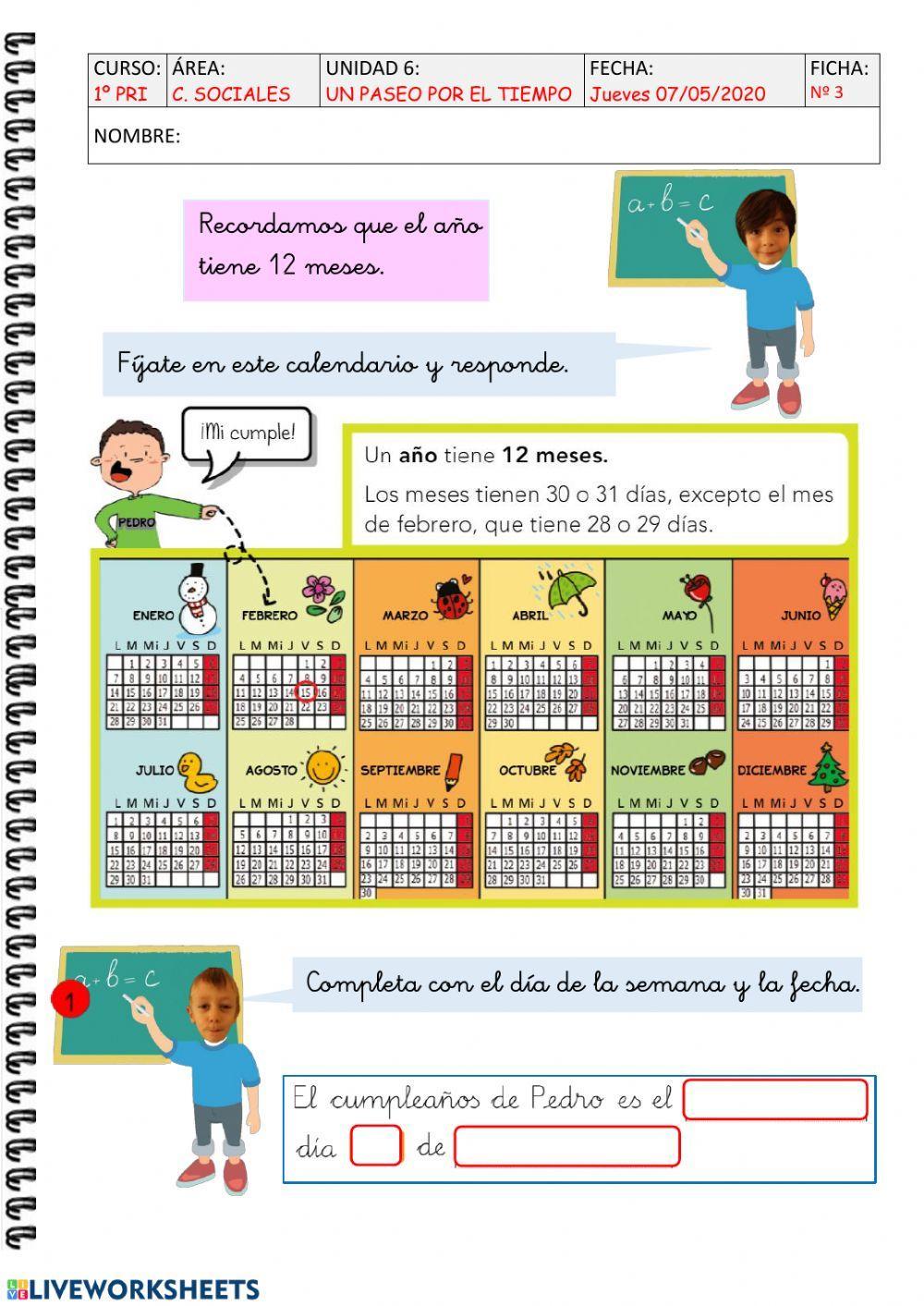 U6 Un paseo por el tiempo ficha 3