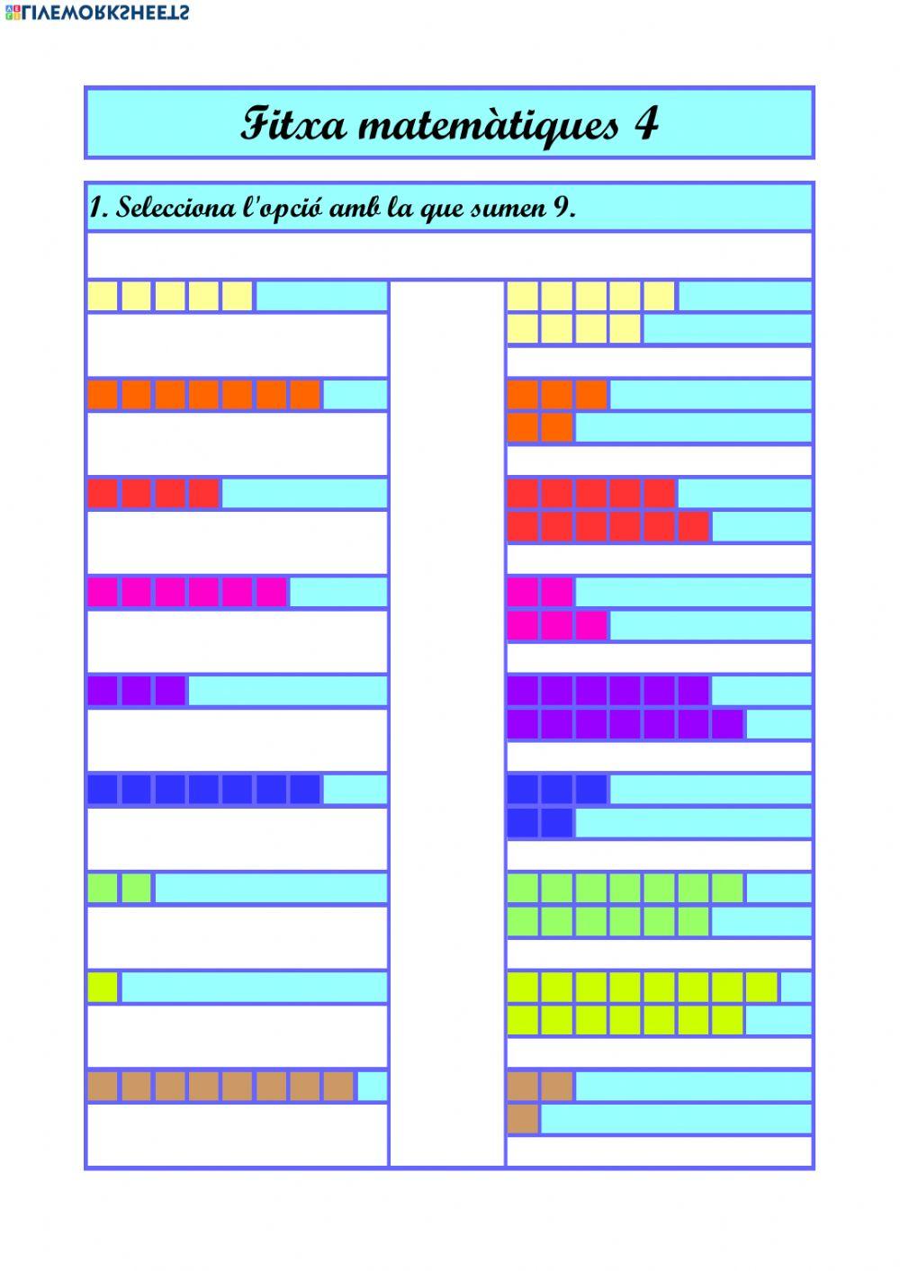 Fitxa de matemàtiques 4