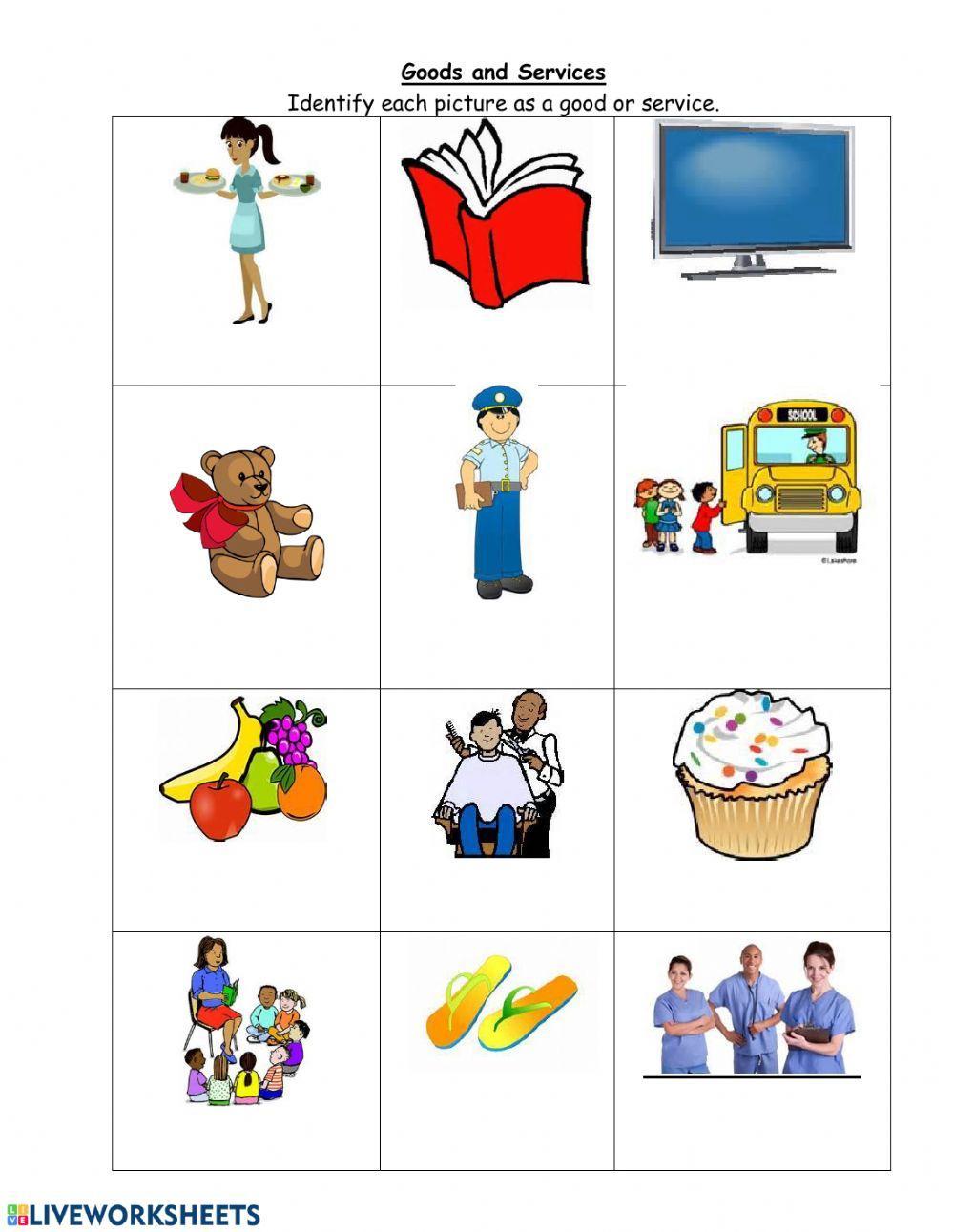 Goods and Services activity | Live Worksheets goods-and-services-activity-live-worksheets