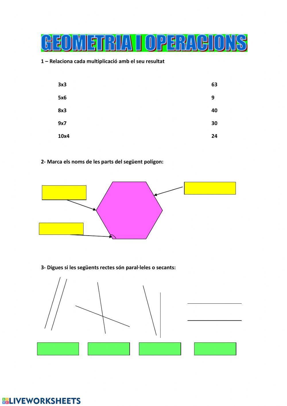 Geometria i operacions