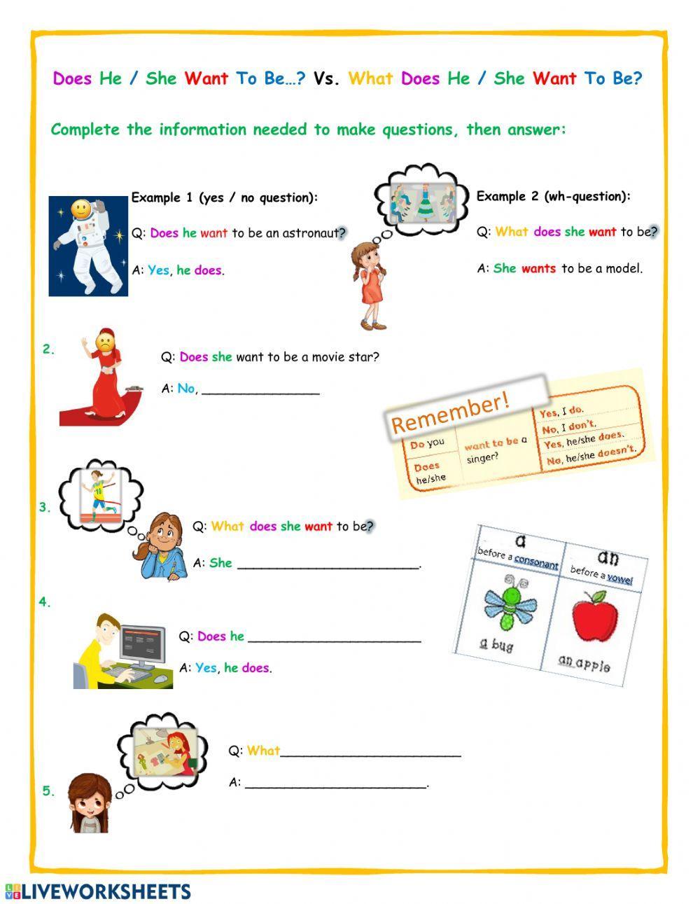 Yes - No questions vs Wh- questions