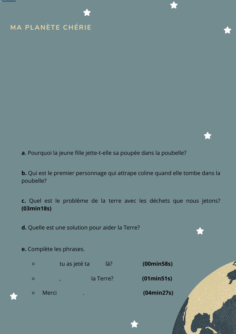 Ma planète chérie-Ma petite poubelle