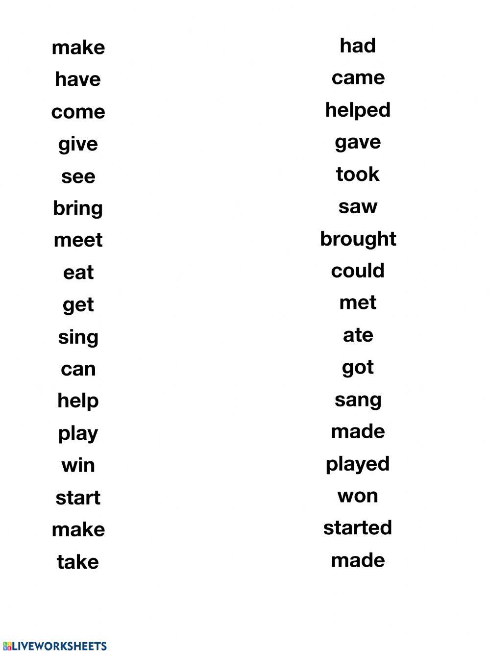 Past simple 5º quinta ficha