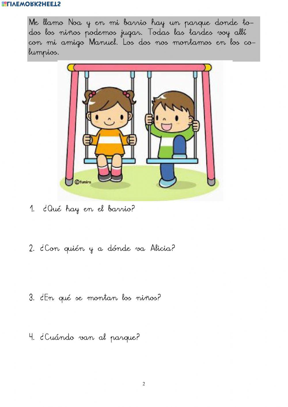 Lectura de oraciones