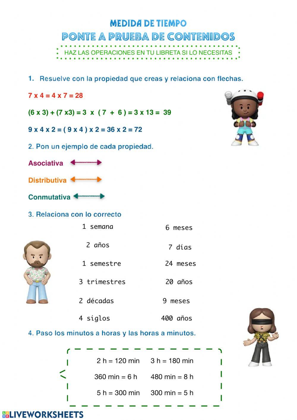 Ponte a prueba medidas de tiempo