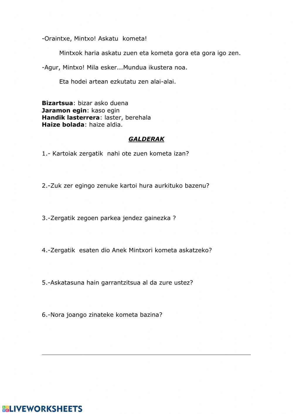 Kometa izan nahi zuen kartoi zatia