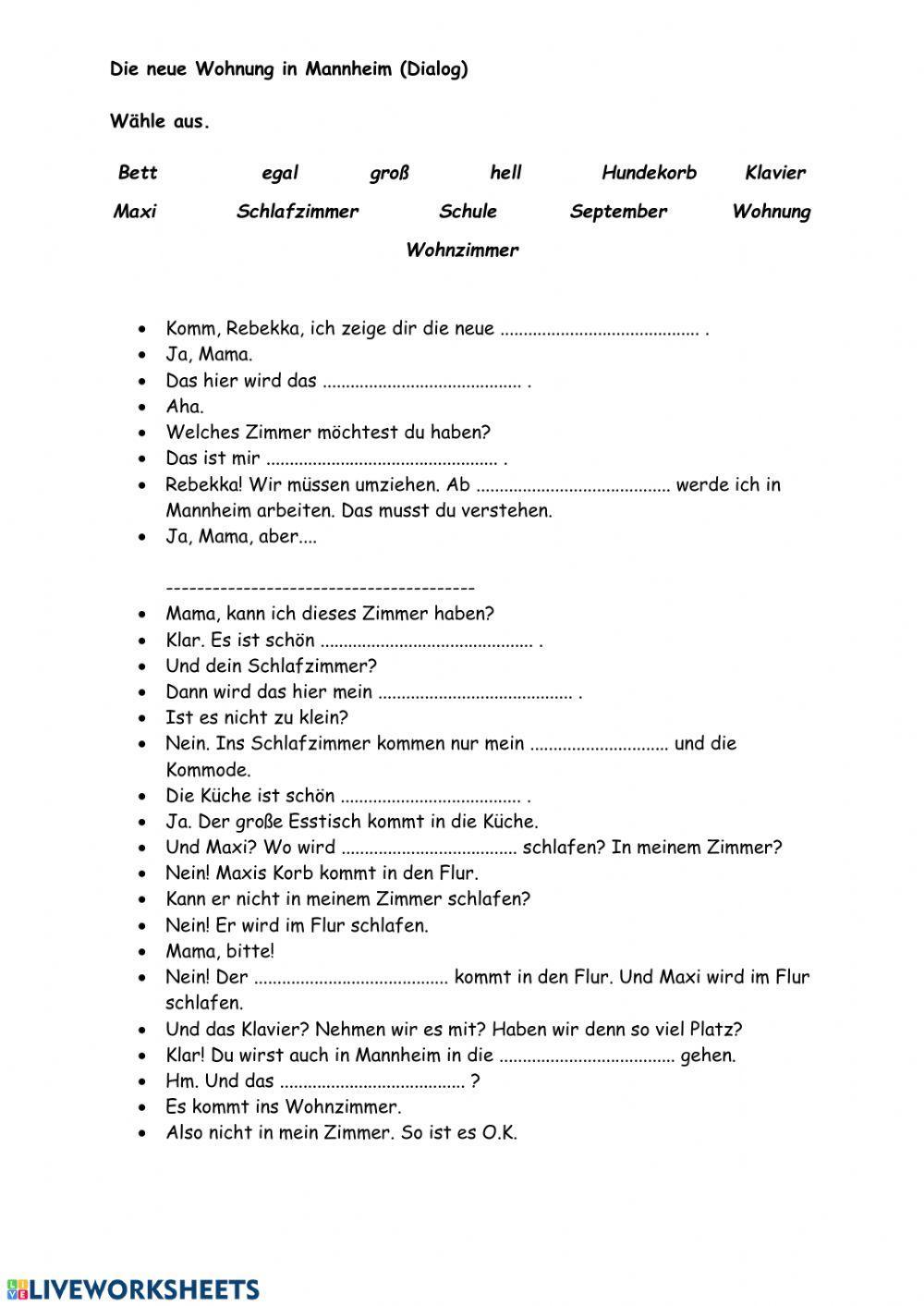 Die neue Wohnung in Mannheim