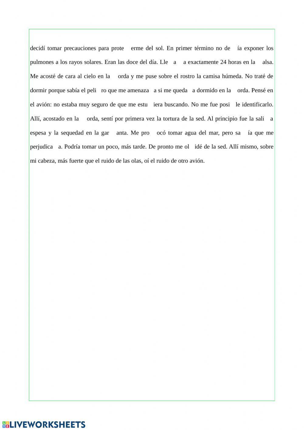 Ejercicios ortografía G y J Ejercicios ortografía G y J