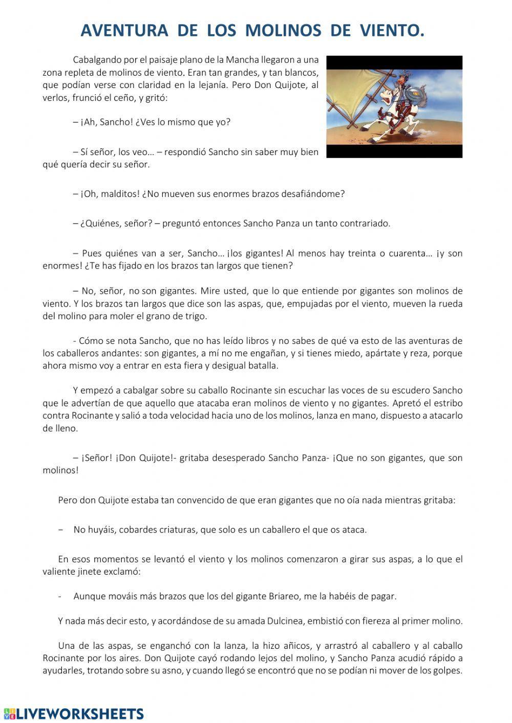 La aventura de los molinos de viento