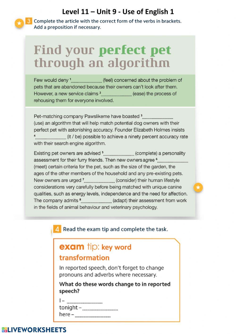 Level 11 - Unit 9 - UoE1