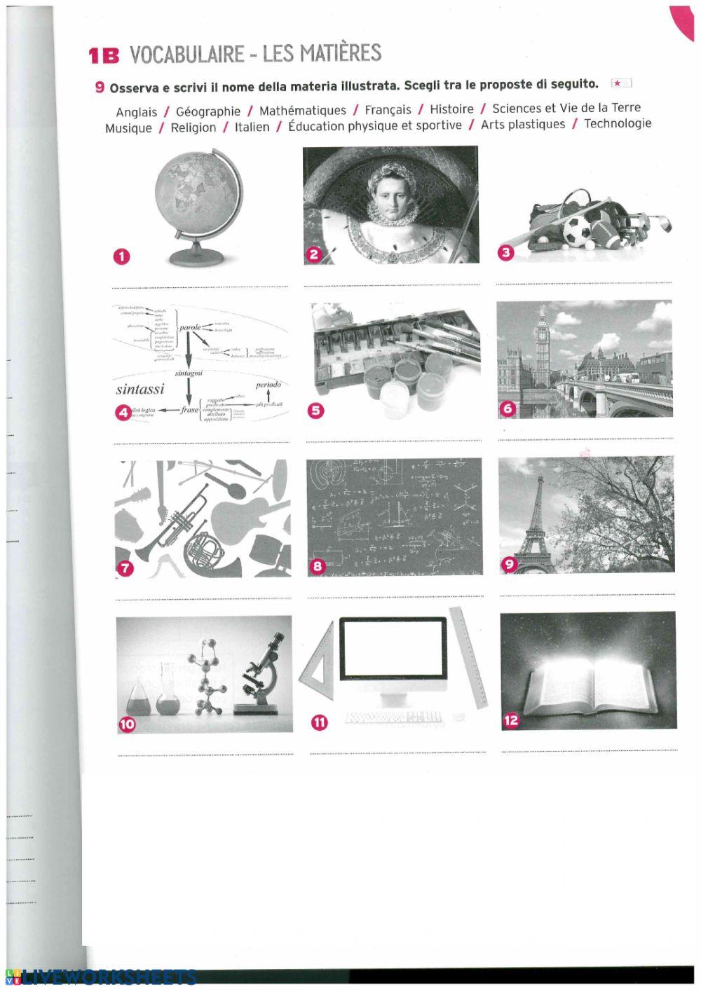 francese:materie scolastiche