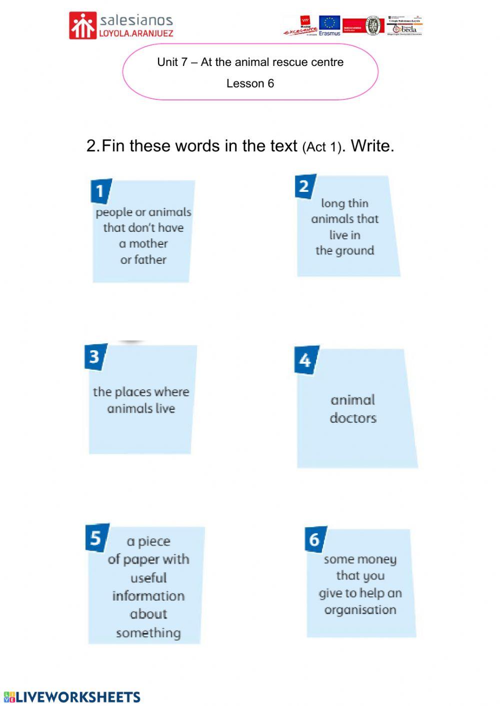 Lesson 6 Unit 7 English 5º