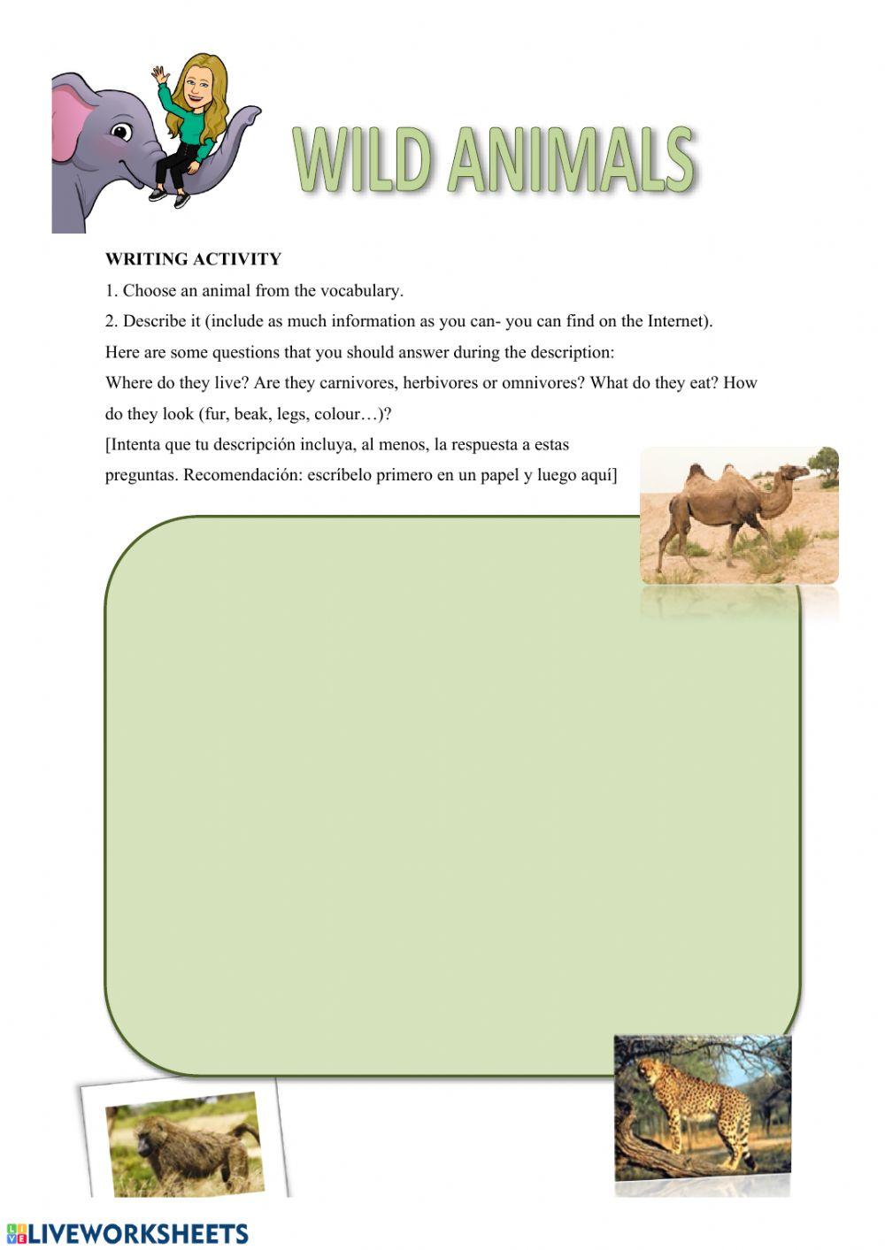 Writing about wild animals