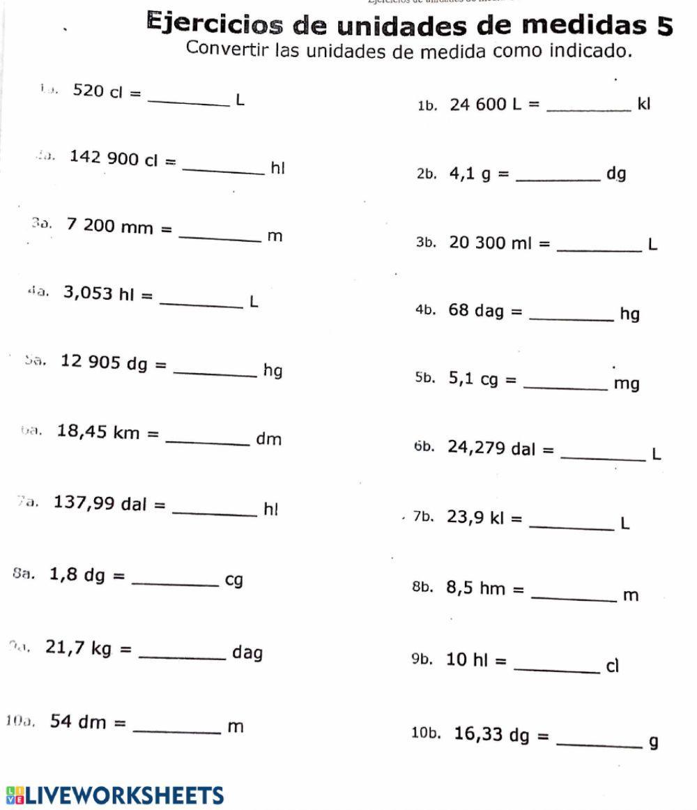 Unidades y conversiones