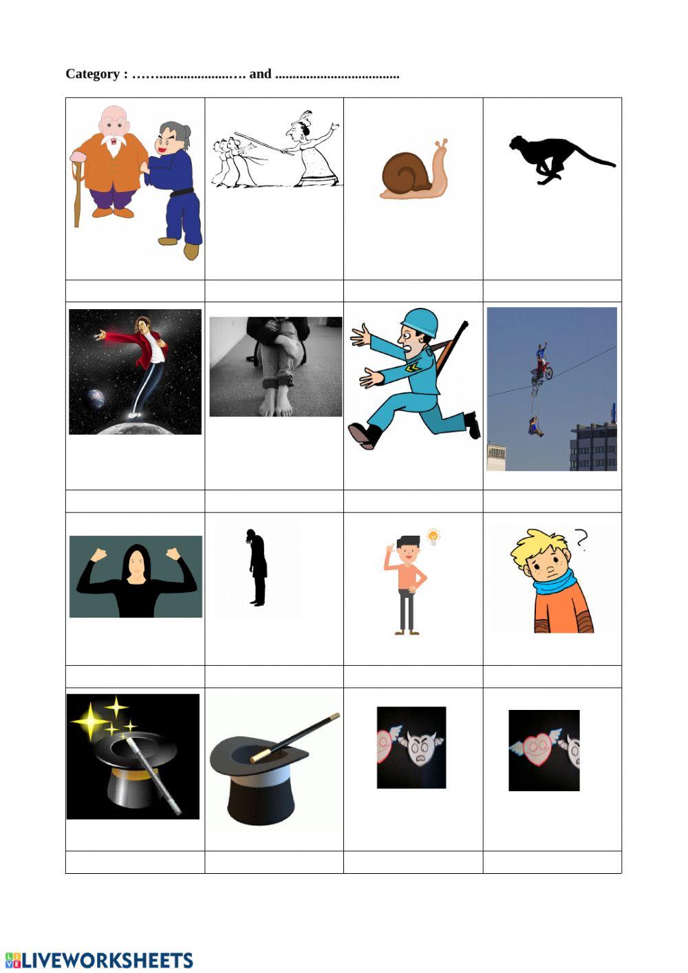 Superhero vocabulary - test