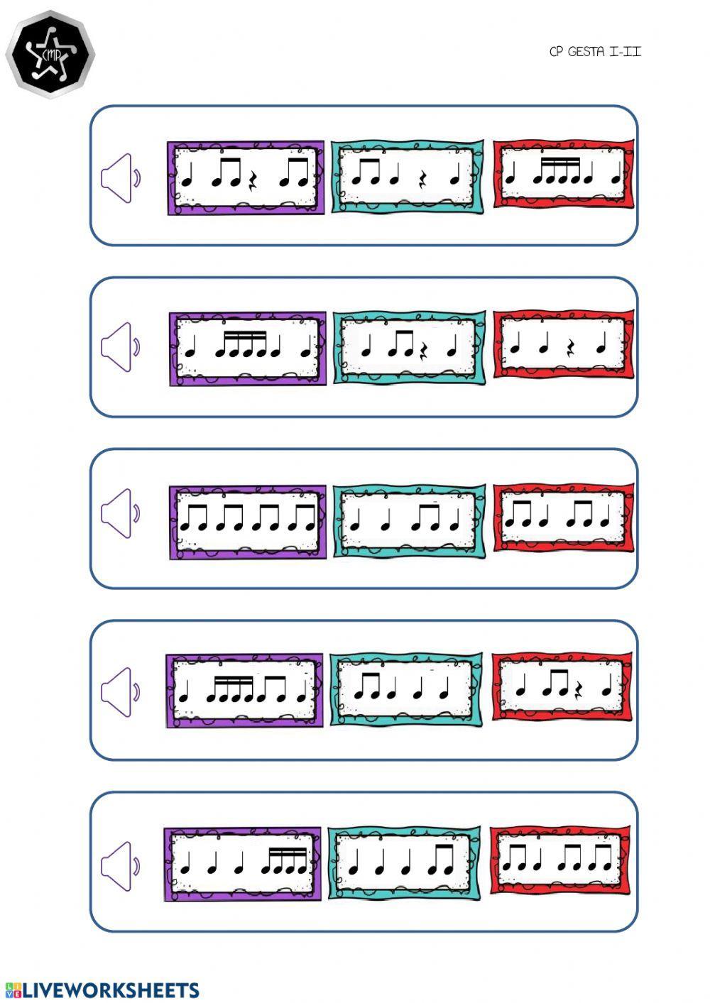 Discriminación auditiva de ritmos