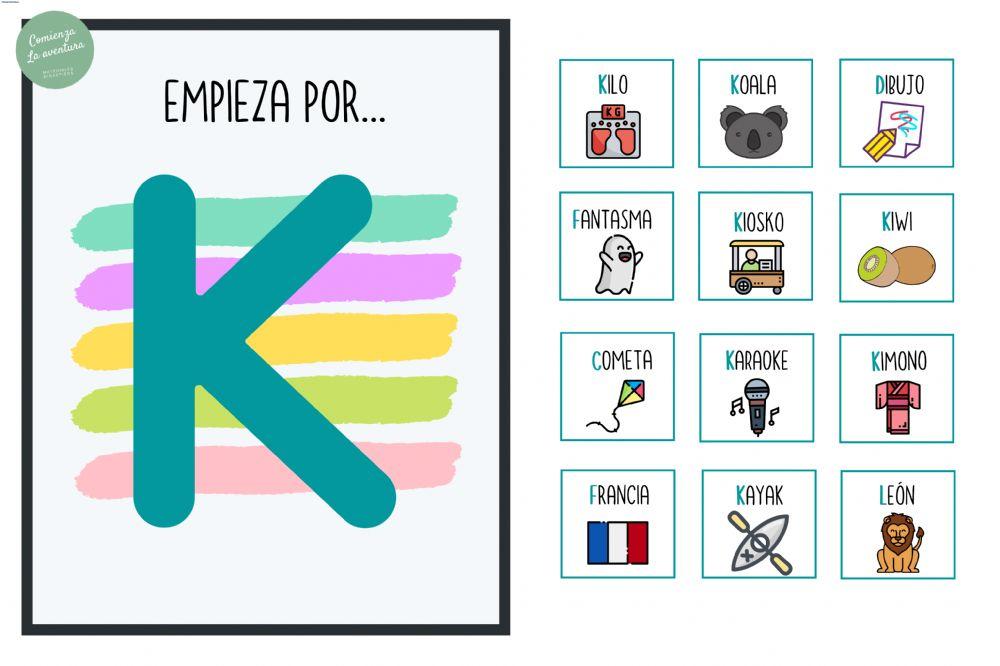 Empieza por... (G, H, J, K).