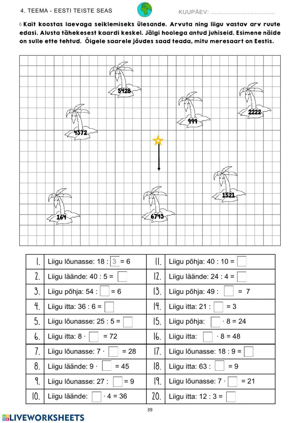 Korrutamine-jagamine, ilmakaared
