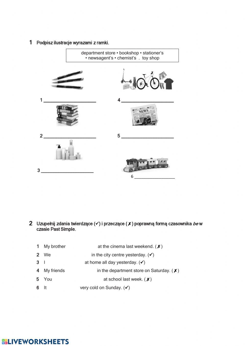 Brainy 5 Was-were Shops
