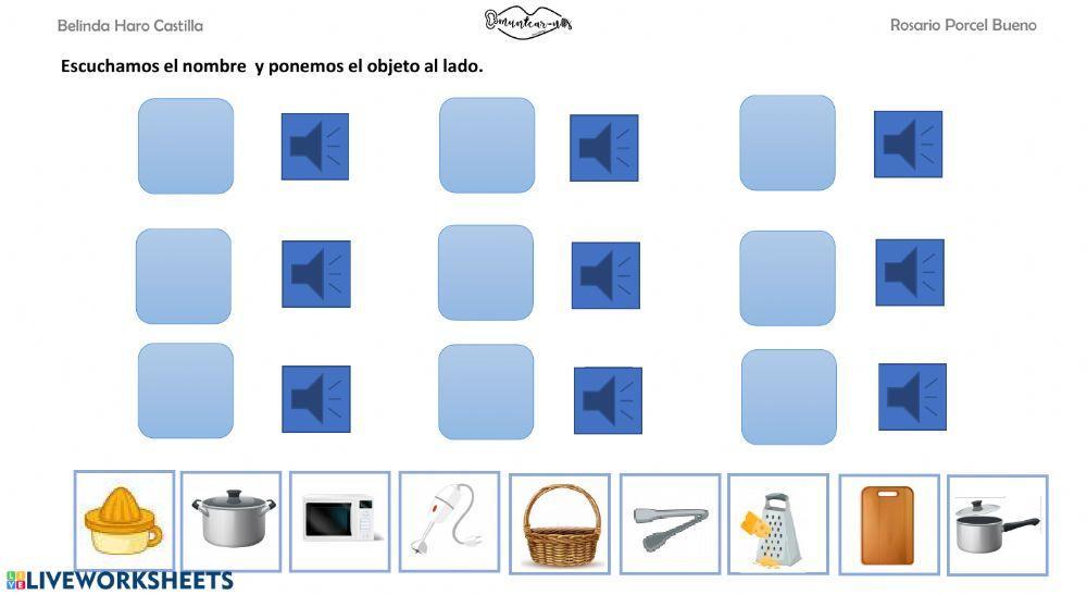 Vocabulario cocina 1 con audio