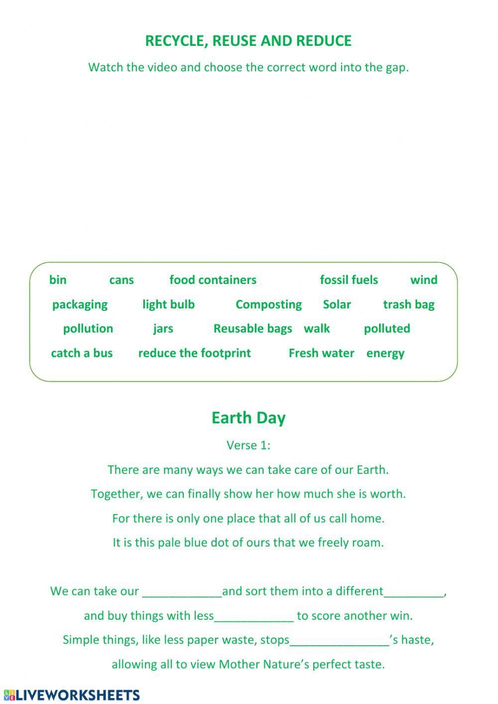 Earth day song