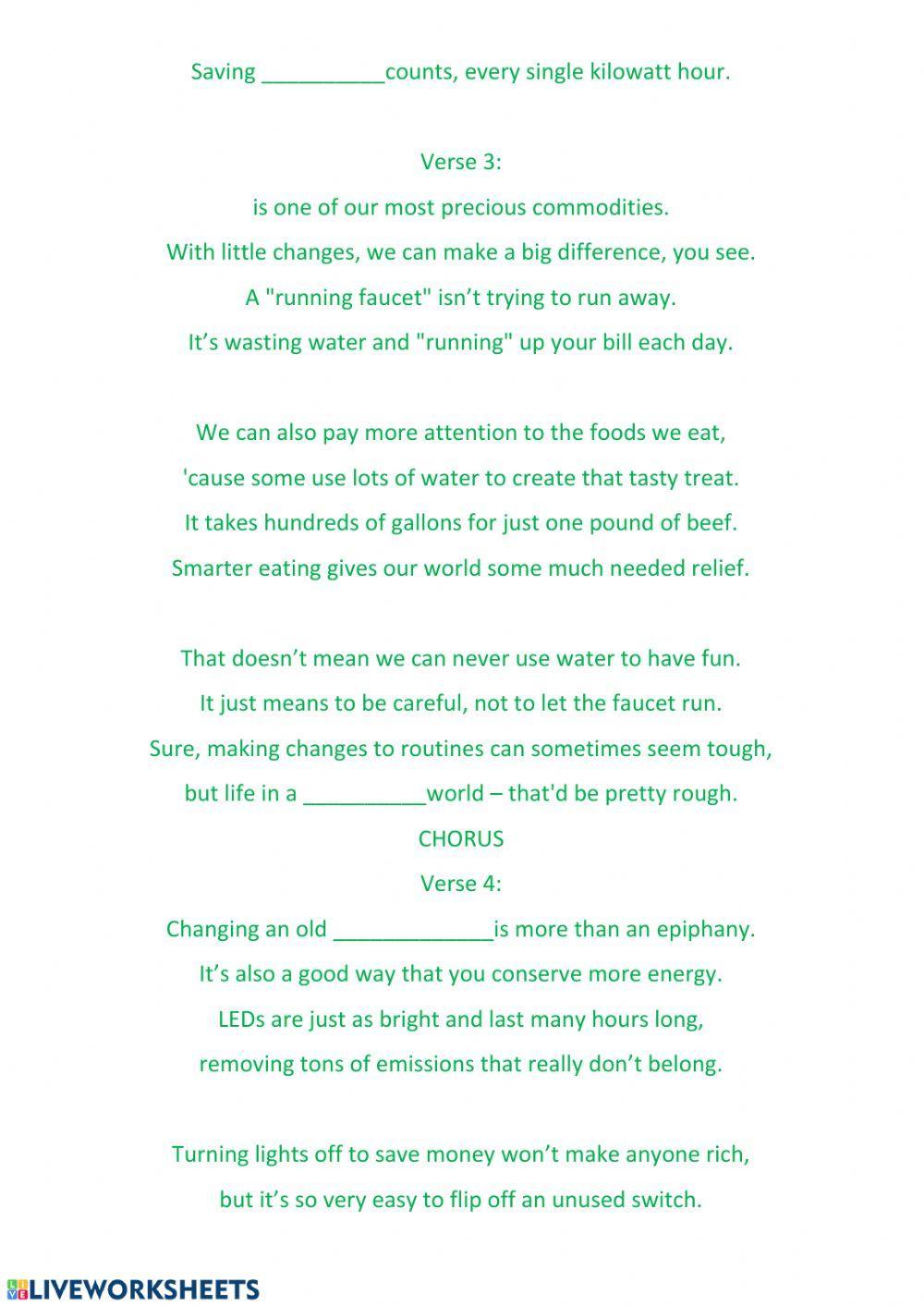 Earth day song