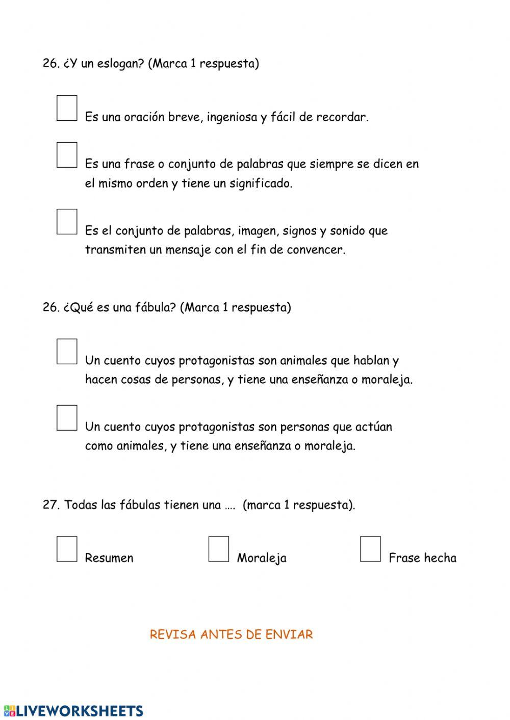 Repaso 3 lengua 4º