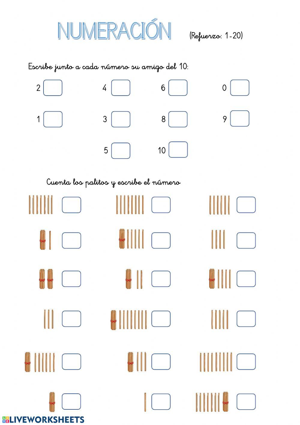 Numeración del 1 al 20 (2)