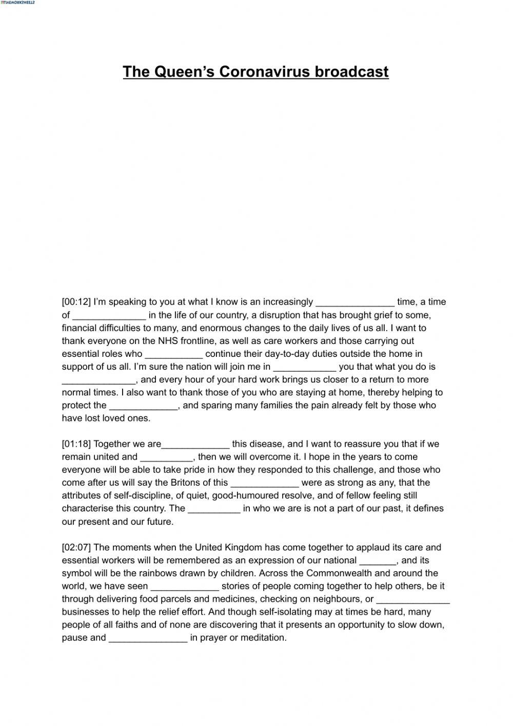 Coronavirus | Free Interactive Worksheets | 134418