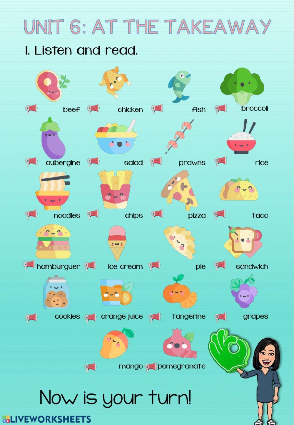 Unit 6 - At the takeaway VOCABULARY A. D.