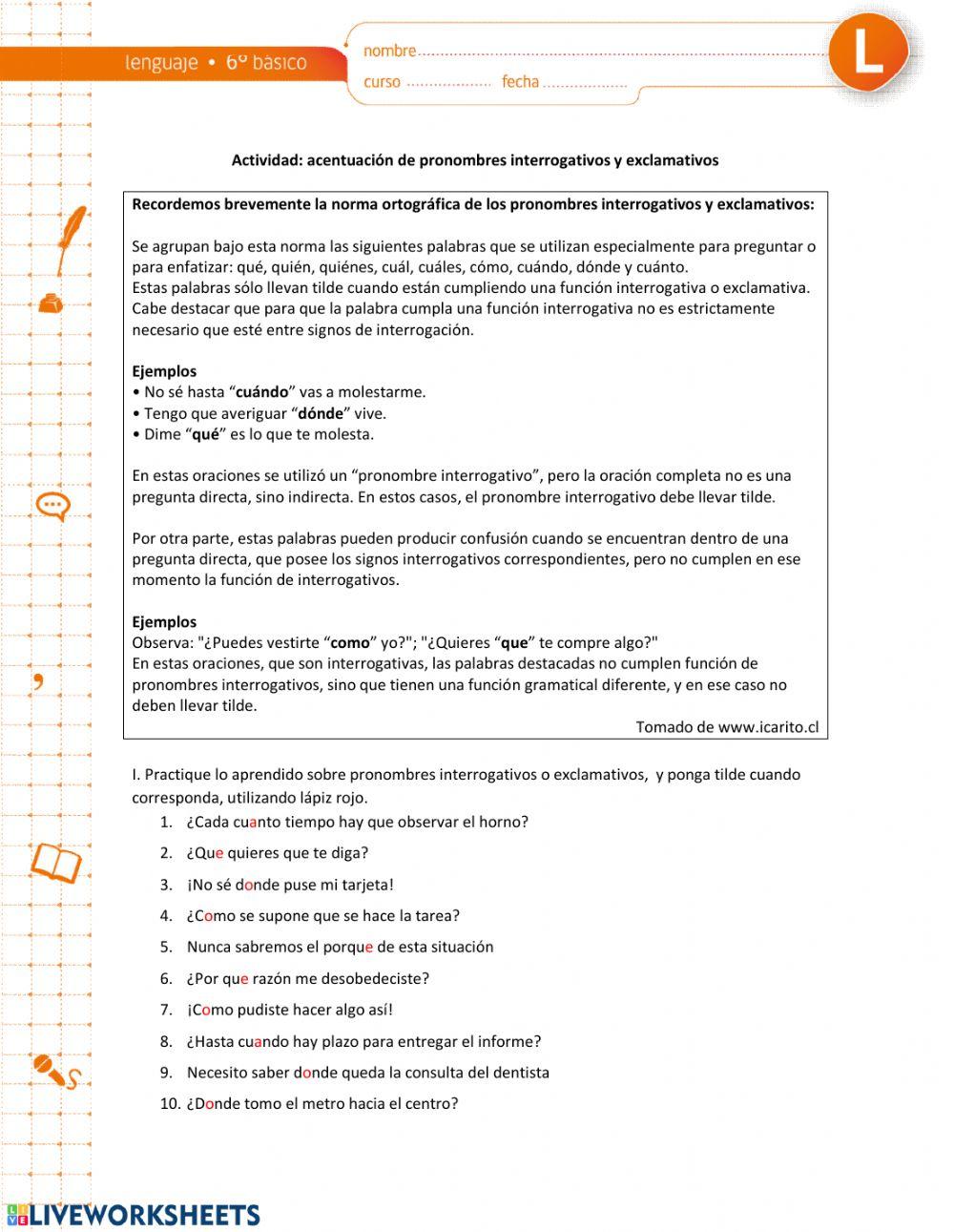 Pronombres interrogativos