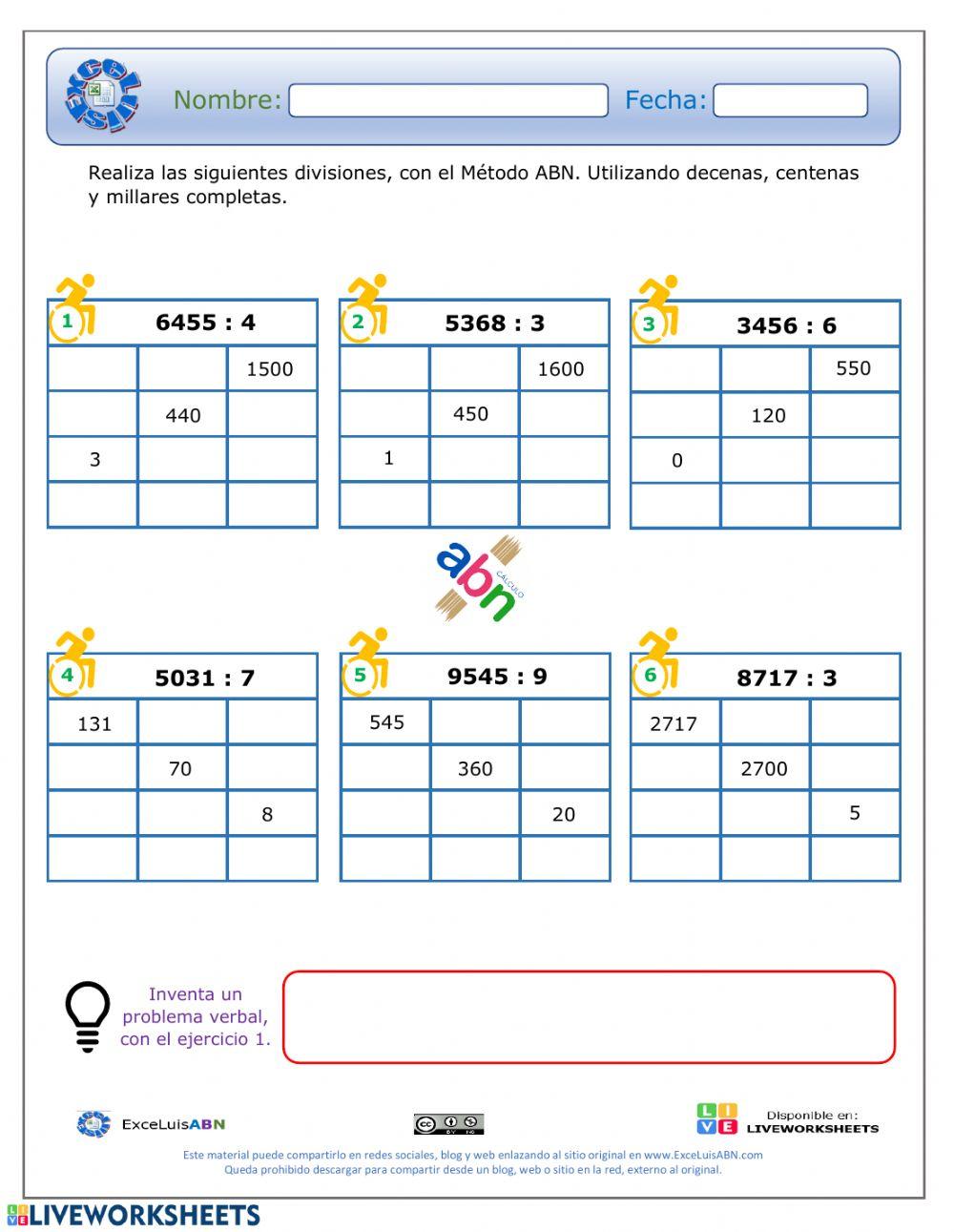 División incompleta ABN 01