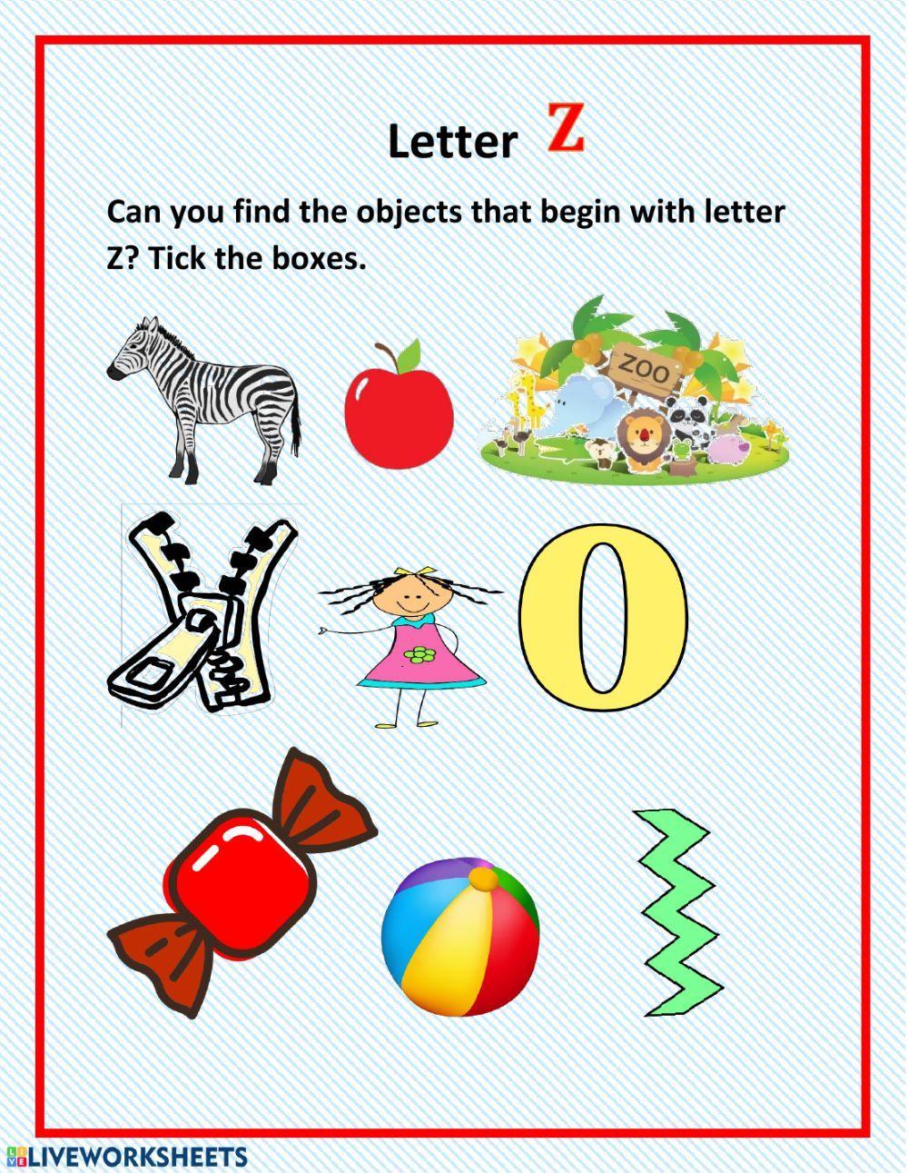 Letter Z activity