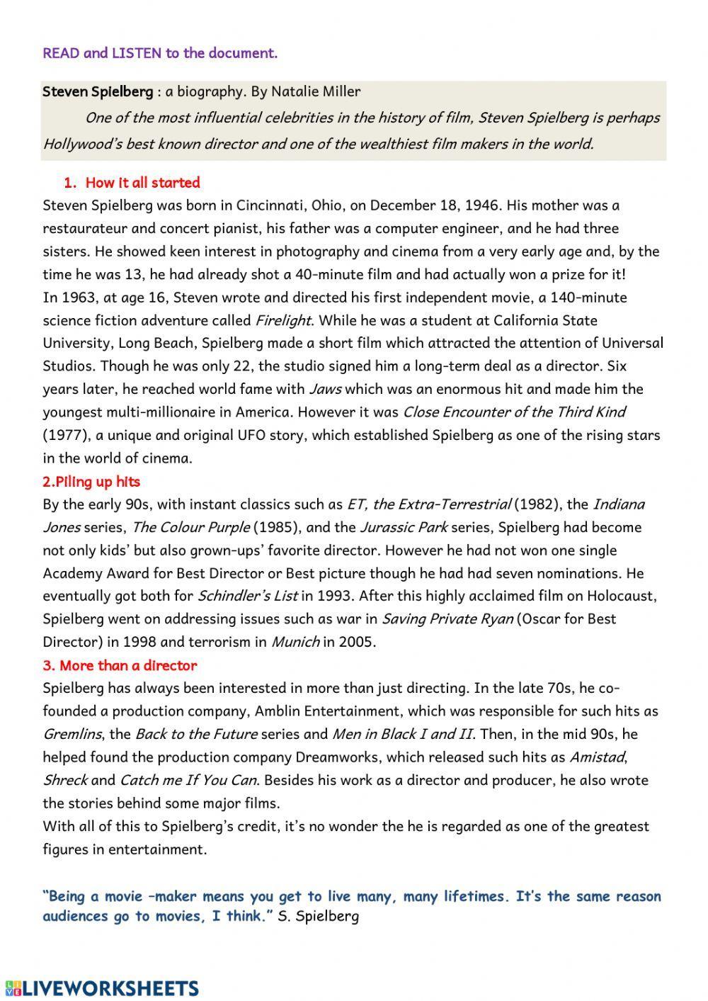 Spielberg 1 - article