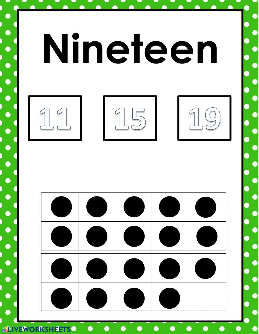 Counting 11 to 20 Counting 11 to 20