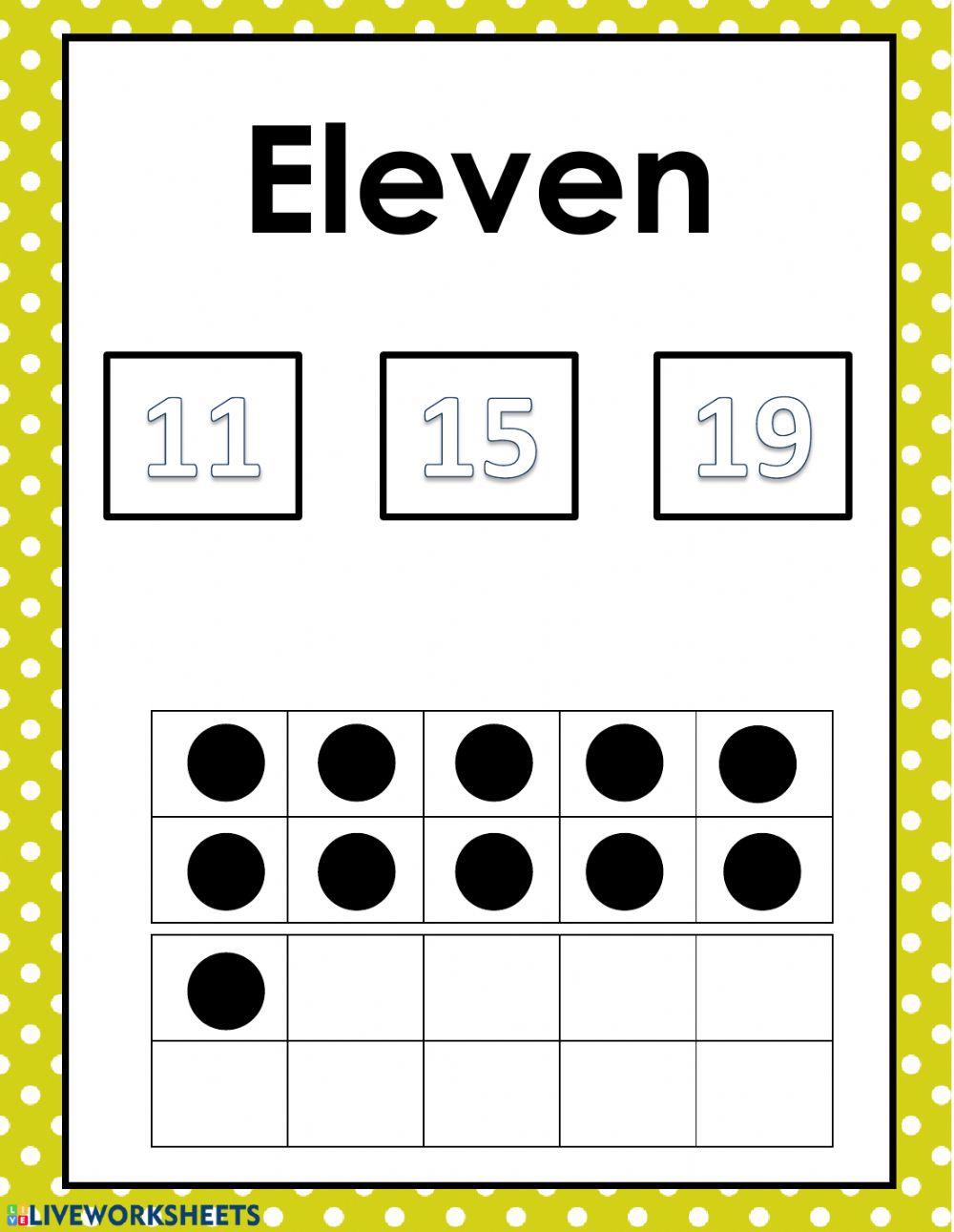 Counting 11 to 20 Counting 11 to 20