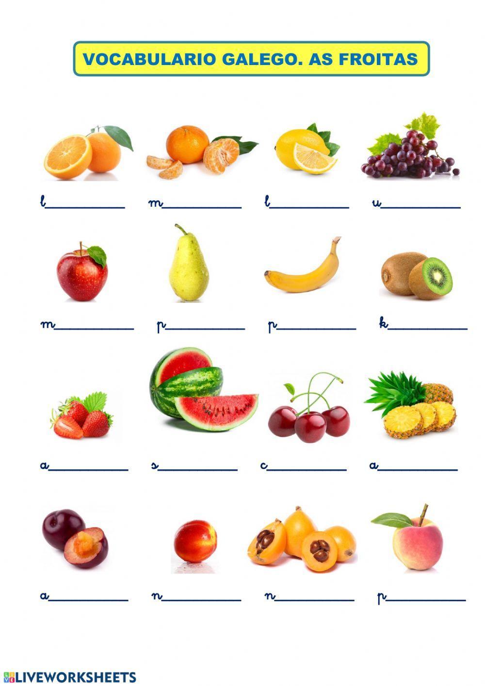 OS NOMES DAS FROITAS.