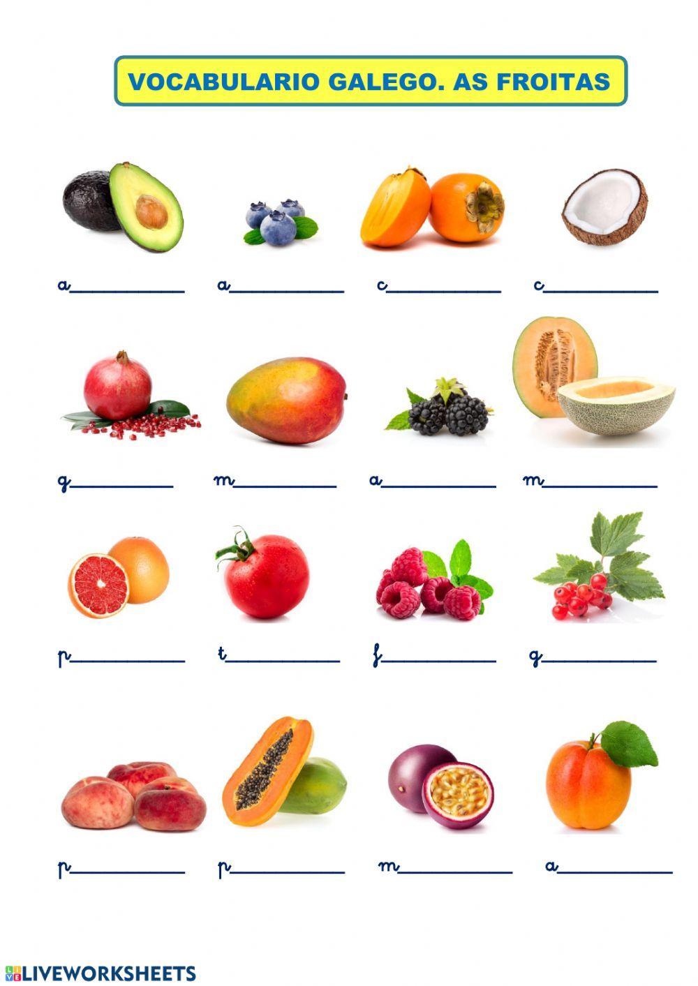 OS NOMES DAS FROITAS.