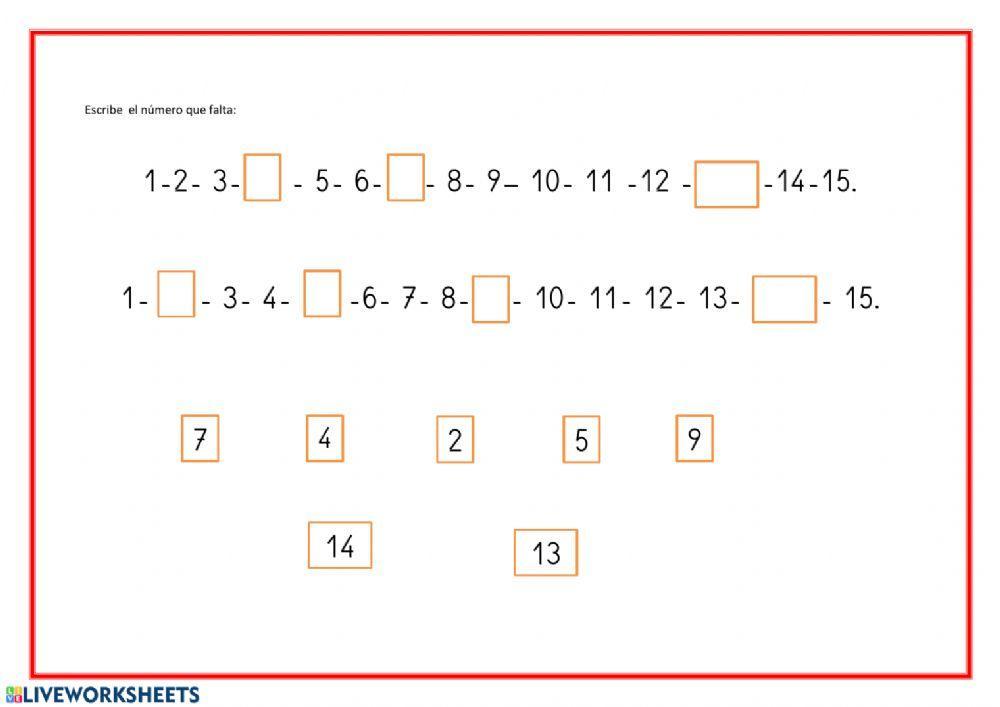 Encuentra el número que falta