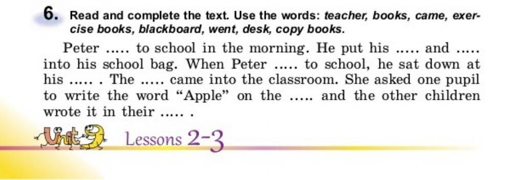 Alla Nesvit 5 Unit 9 Lesson 2-3 p 188-6