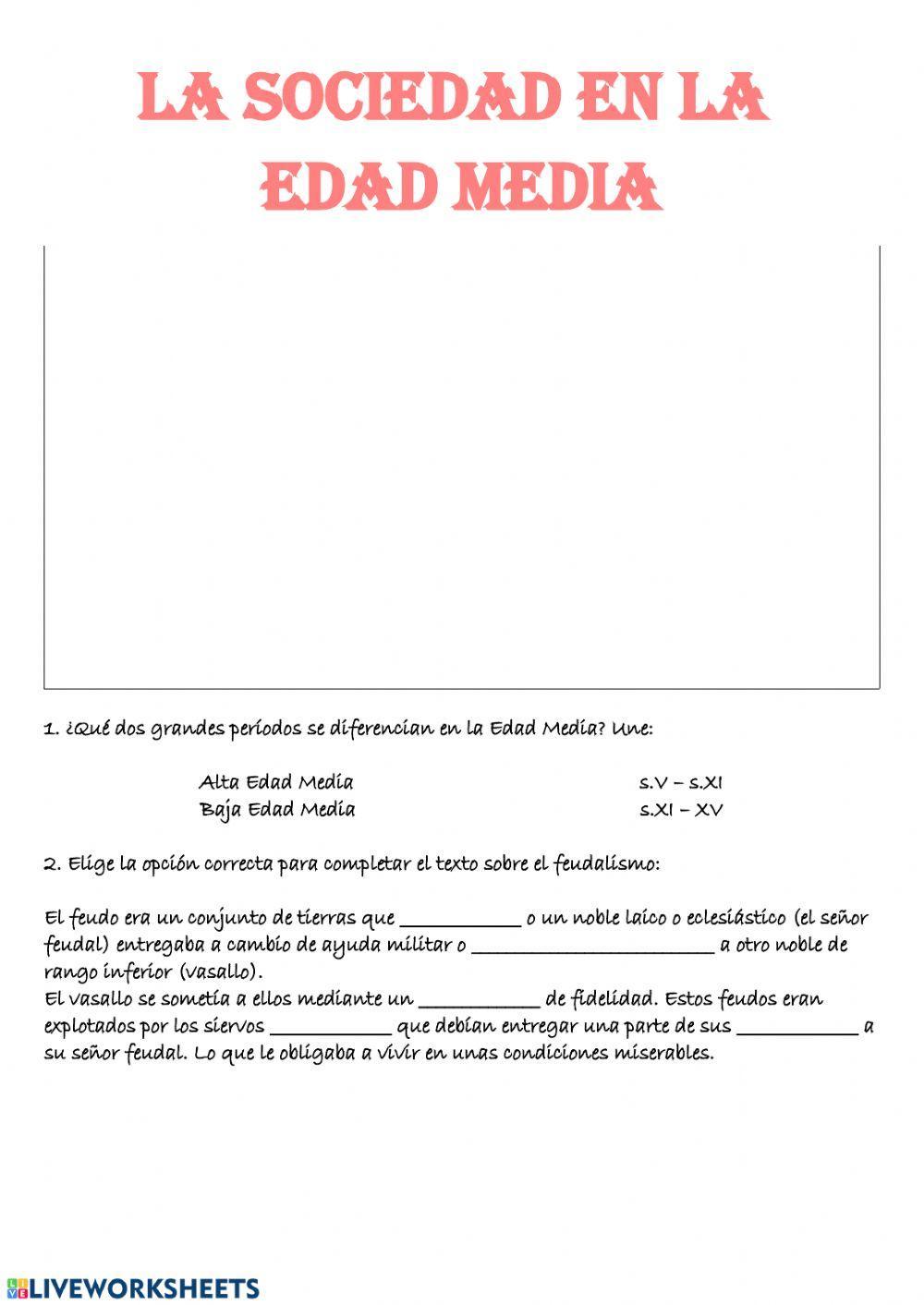 La sociedad en la Edad Media