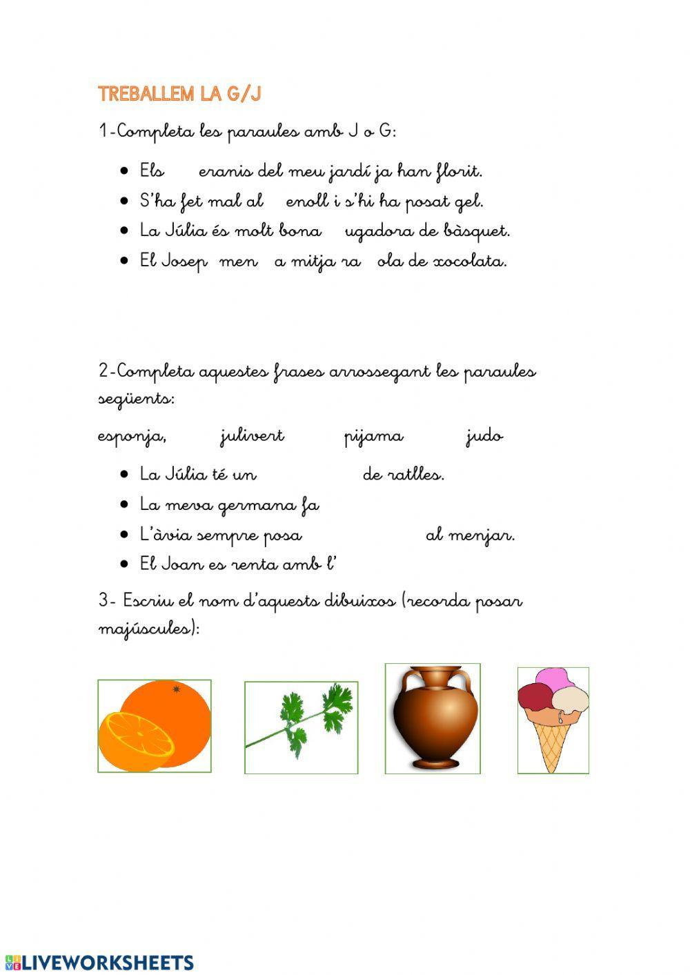Treballem la G i la J