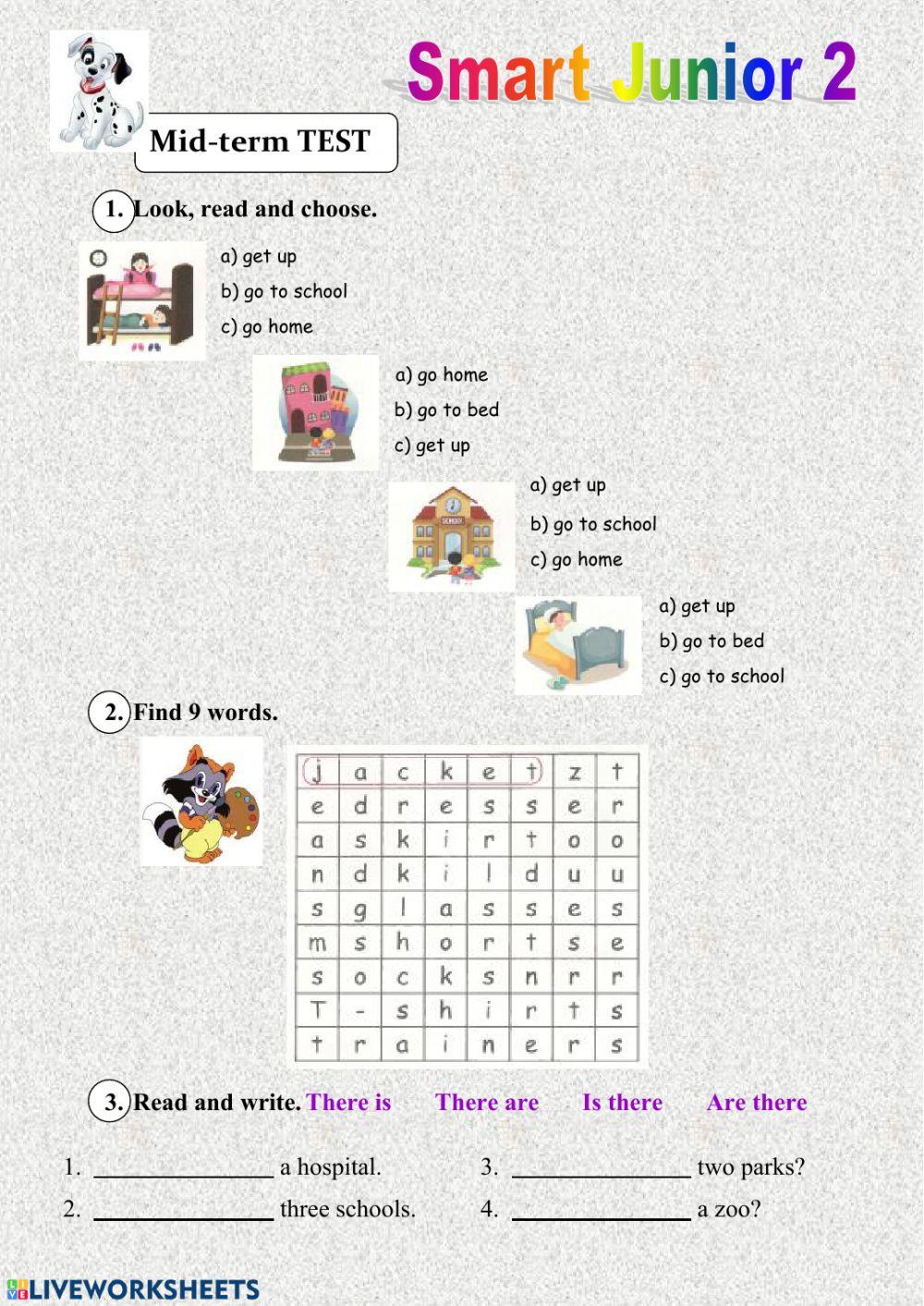 Smart Junior 2 Mid-Term Test