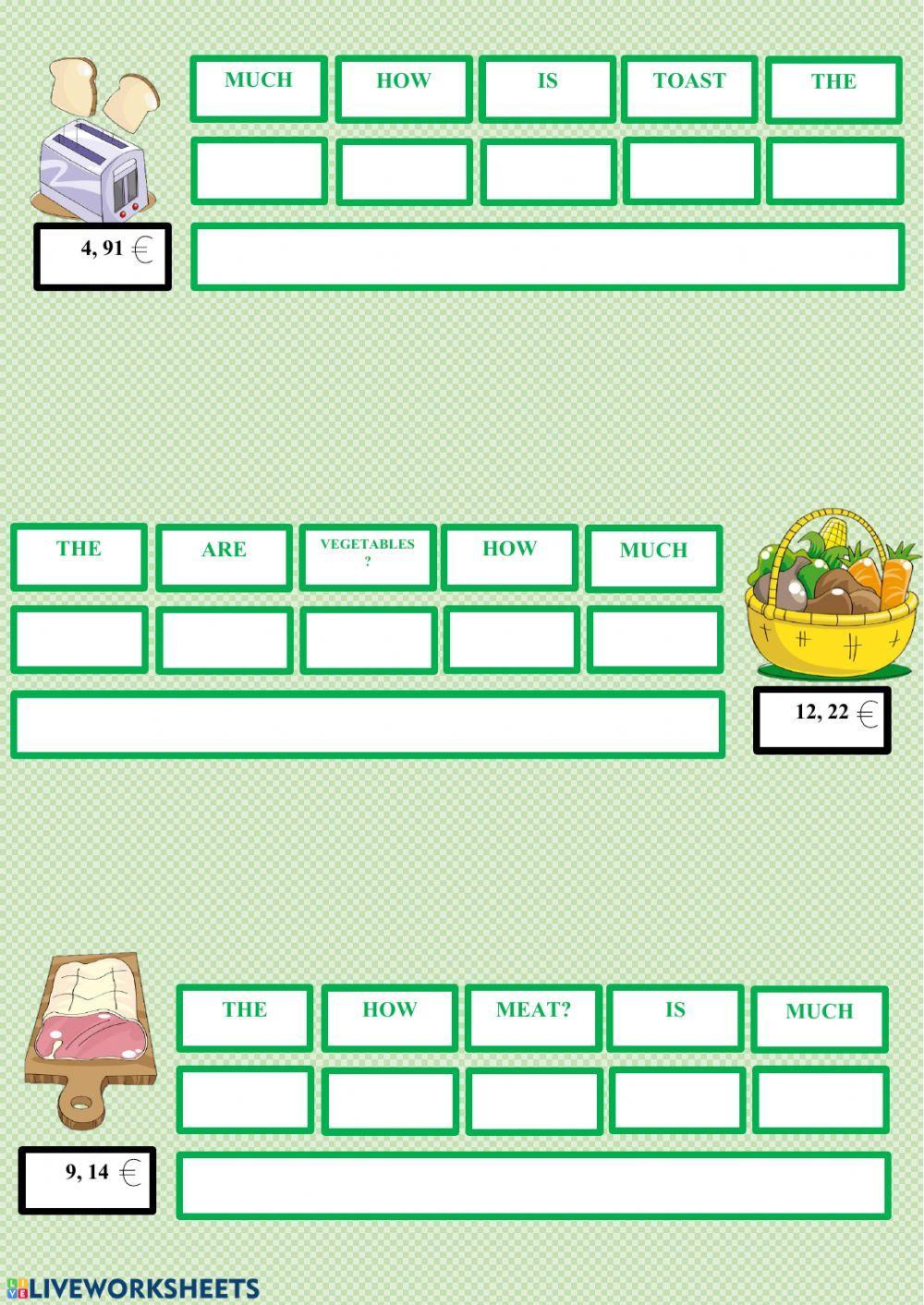 How much interactive worksheet | Live Worksheets