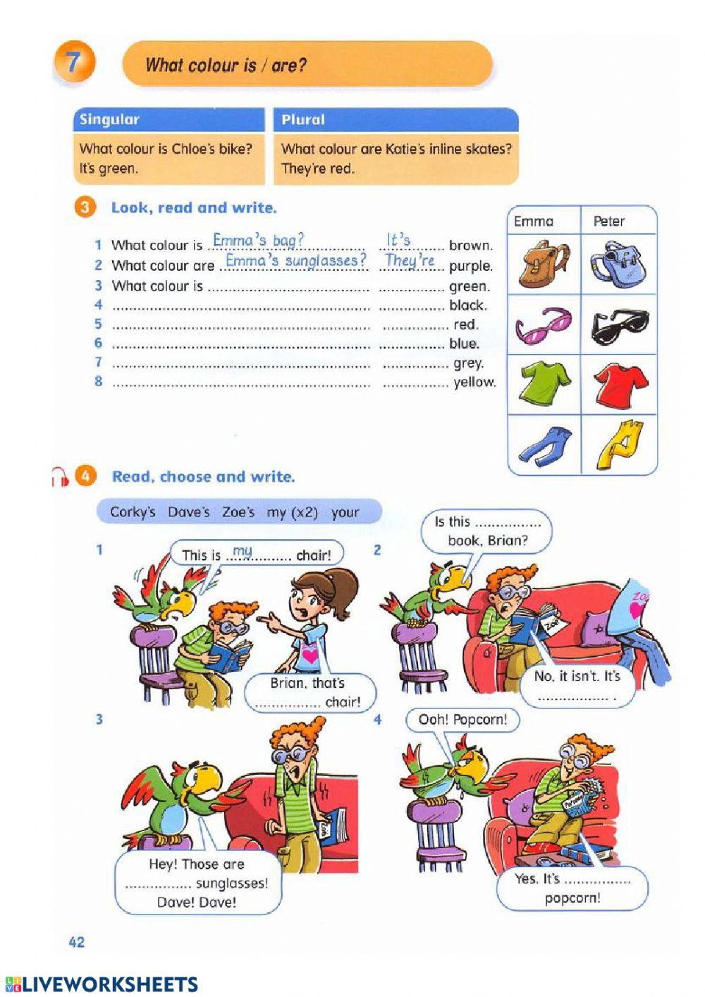 Притяжательный падеж online exercise for | Live Worksheets