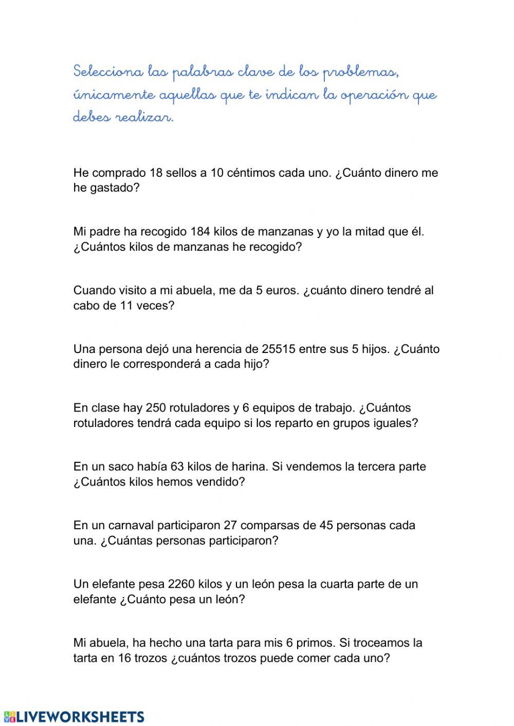 Palabras clave RESOLUCIÓN DE PROBLEMAS
