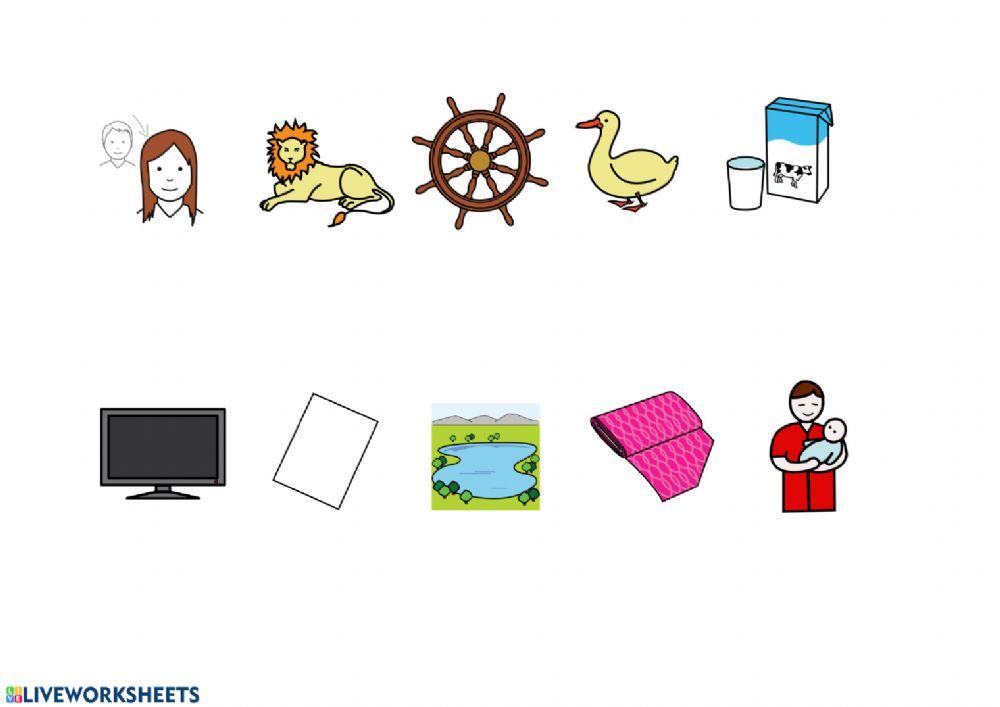 Une la palabra con su imagen correspondiente